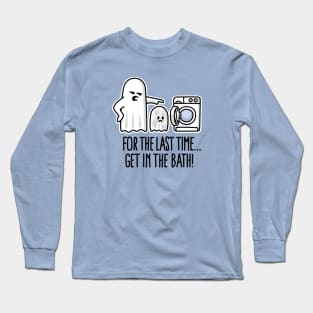 Funny ghost Get in the bath washing machine comic Long Sleeve T-Shirt